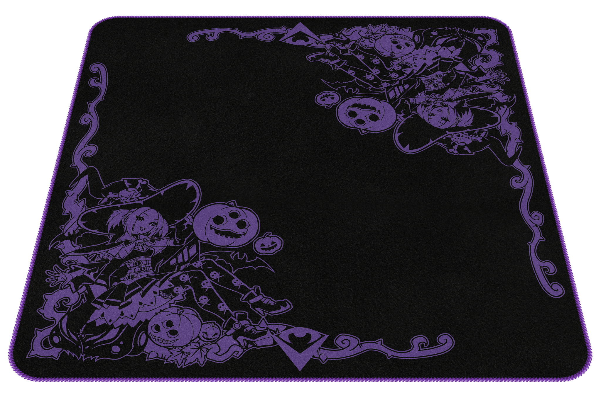 Witch Guide of the Halloworld Playmat | Vampire Violet (on Ebony)