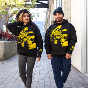 Chains of Fate | Black & Yellow Hoodie "Raw Puff"
