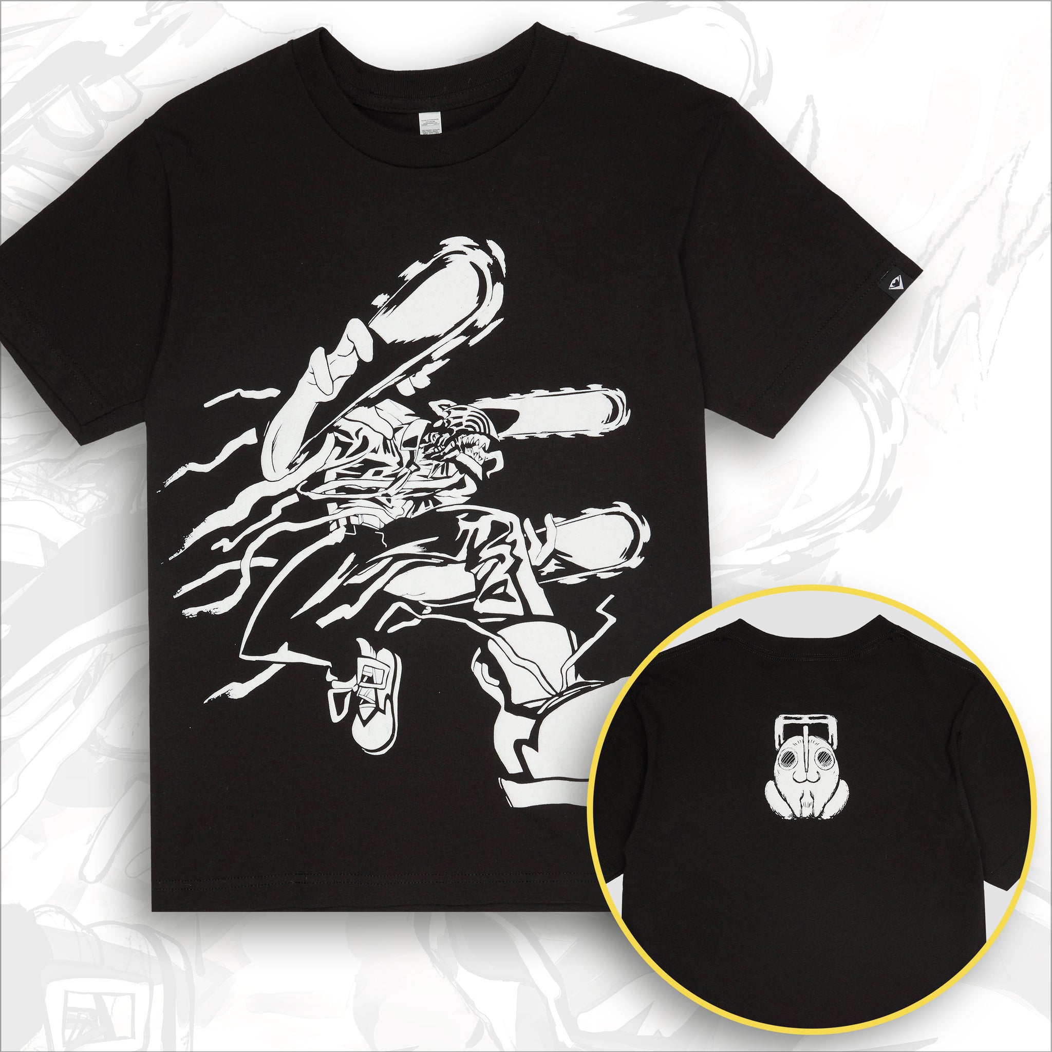 Chains of Fate | T-shirt | Black x White Puff-Print