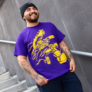 Chains of Fate | T-shirt | Purple & Gold x Puff-Print