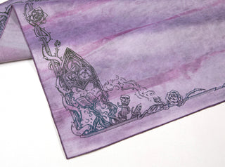 The Collab *Spellground* | Pvrism-Dyed SLES (Jellyplum) x The Meadowlark Mage | Square Edges | Light Brushed Fountain