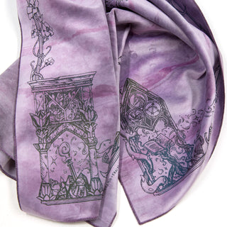 The Collab *Spellground* | Pvrism-Dyed SLES (Jellyplum) x The Meadowlark Mage | Square Edges | Light Brushed Fountain