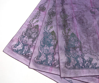 The Collab *Spellground* | Pvrism-Dyed SLES (Jellyplum) x The Meadowlark Mage | Square Edges | Light Brushed Fountain