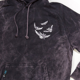 The Floobirds | Vintage Acid-Washed Hoodie | Black Smoke x Noire