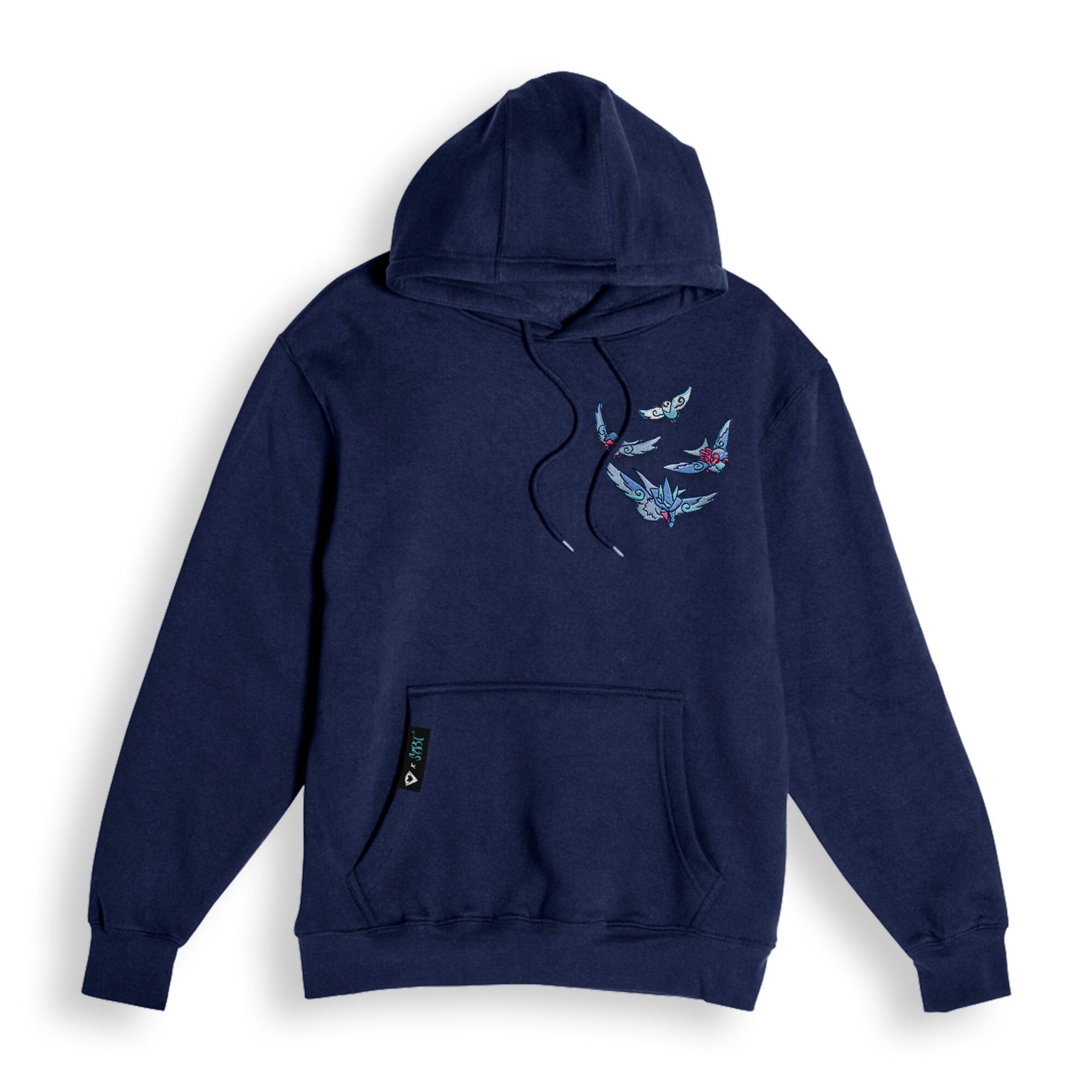 Comfort Colors Adult Fleece Pullover Hoodie - Flo Blue, Size Small - View #5