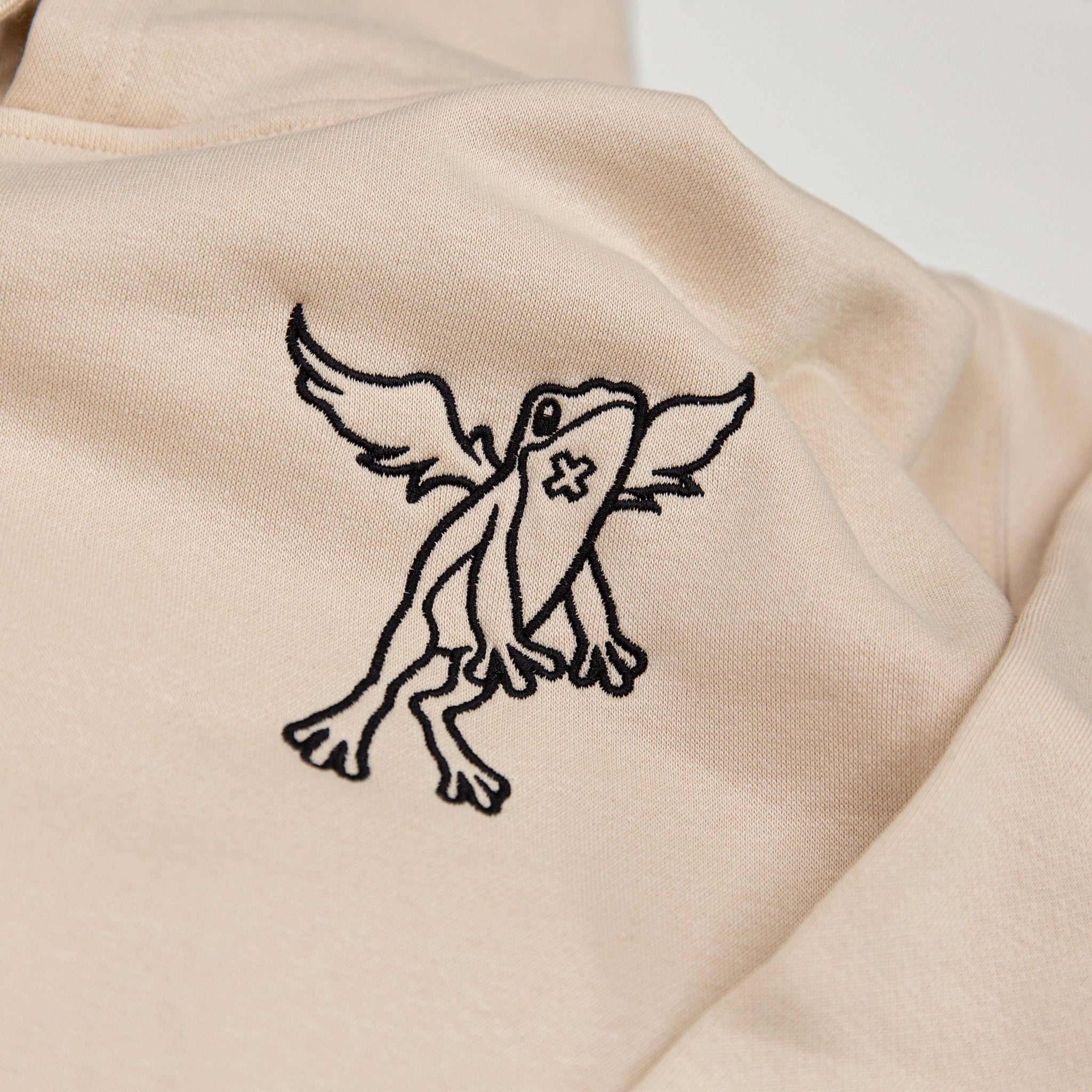 The Frogborn Hoodie | MBT Collab | Cream x Charcoal