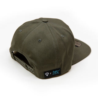 The Frogborn | Snapback Hat | Olive x Blood Red