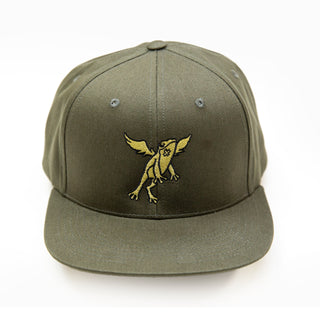 The Frogborn | Snapback Hat | Olive x Gold Zirconia