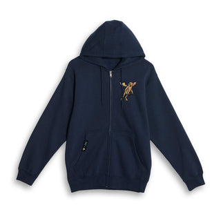 The Frogborn | Zip-up Hoodie | Navy Blue x The Golden Forg