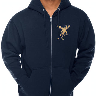 The Frogborn | Zip-up Hoodie | Navy Blue x The Golden Forg