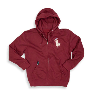 Yolo by MBT | Zip-up Hoodie | Bordeaux x Bougie Biscotti