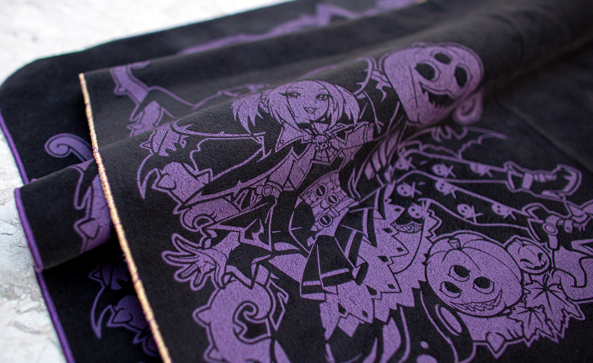 Witch Guide of the Halloworld Playmat | Vampire Violet (on Ebony)